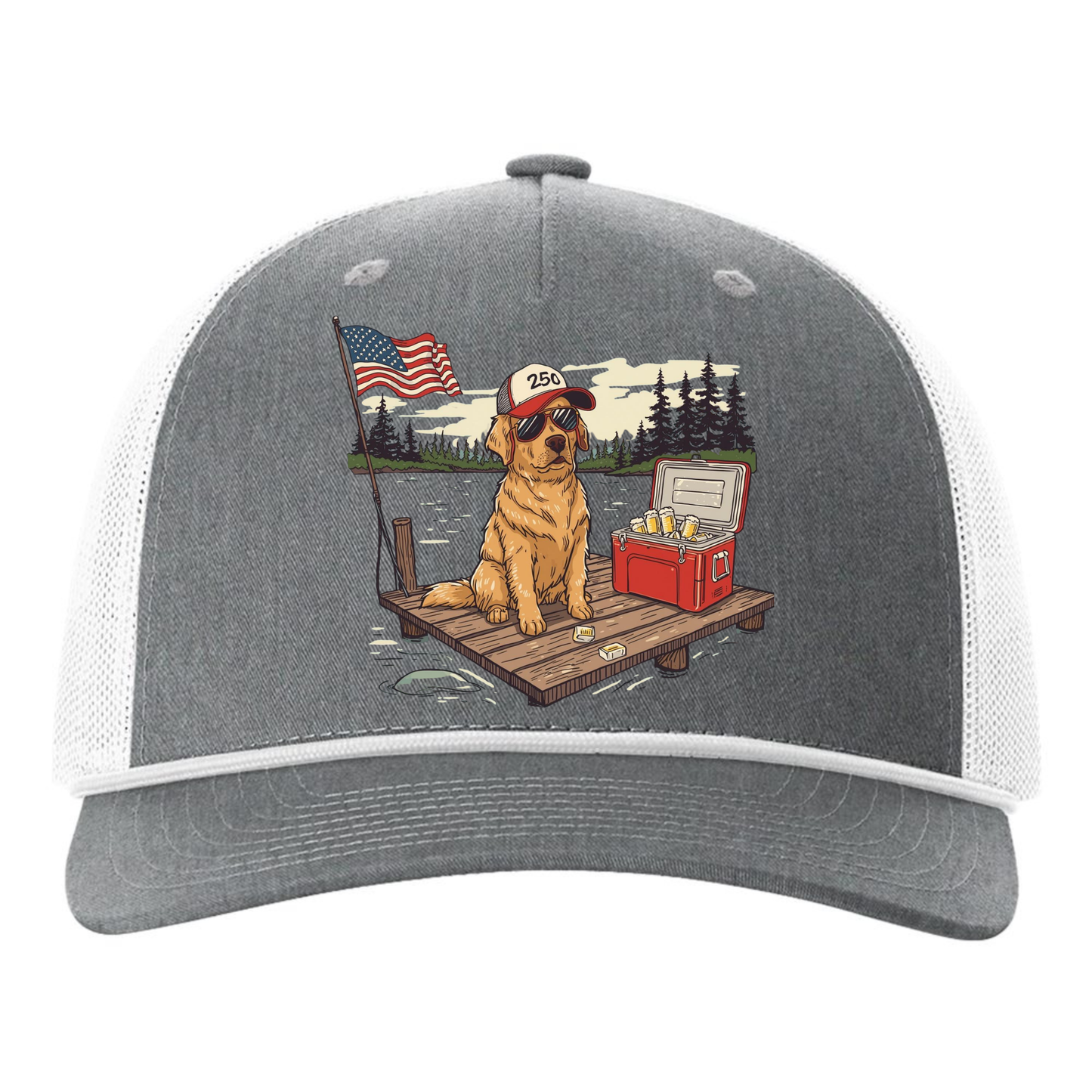 Patriotic Lake Dog-Hat